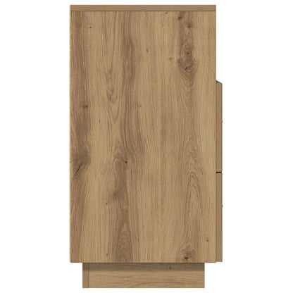 Comodino con 2 Cassetti Rovere Artigianale 36x36x68 cm