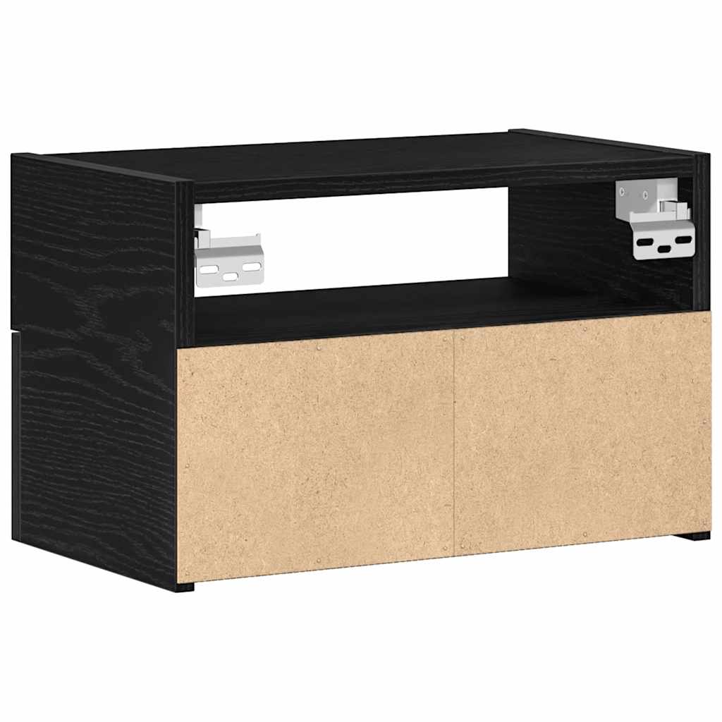 Comodini a Muro 2 pz Nero 45x26x28,5 cm - homemem39