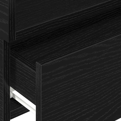 Comodini a Muro 2 pz Nero 45x26x28,5 cm - homemem39