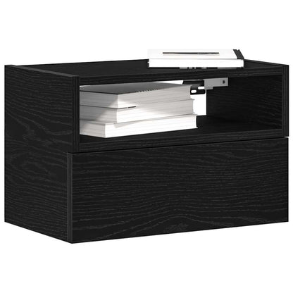 Comodini a Muro 2 pz Nero 45x26x28,5 cm - homemem39