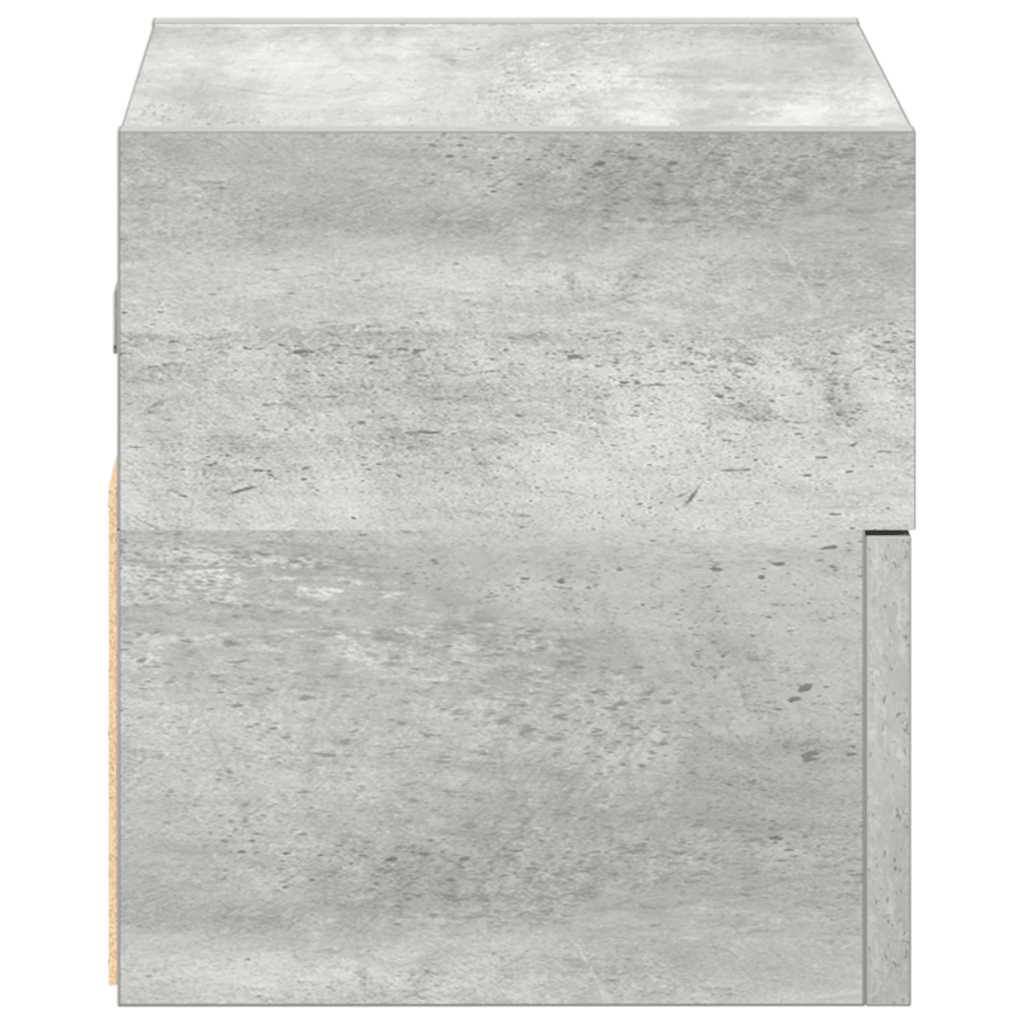Comodino a Muro Grigio Cemento 45x26x28,5 cm - homemem39