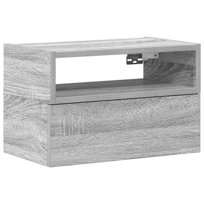 Comodino a Muro Grigio Sonoma 45x26x28,5 cm - homemem39