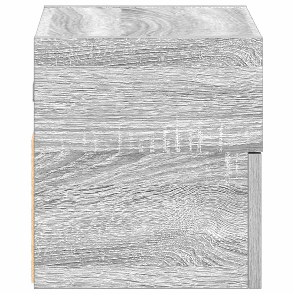 Comodino a Muro Grigio Sonoma 45x26x28,5 cm - homemem39