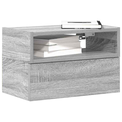 Comodino a Muro Grigio Sonoma 45x26x28,5 cm - homemem39