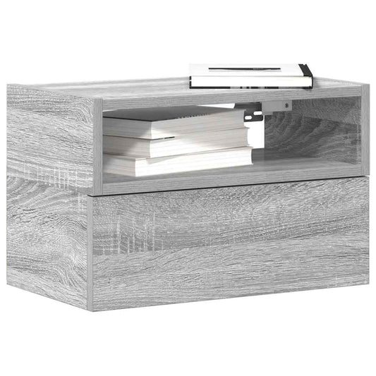 Comodini a Muro 2 pz Grigio Sonoma 45x26x28,5 cm - homemem39