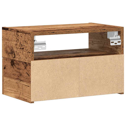 Comodini a Muro 2 pz Legno Antico 45x26x28,5 cm