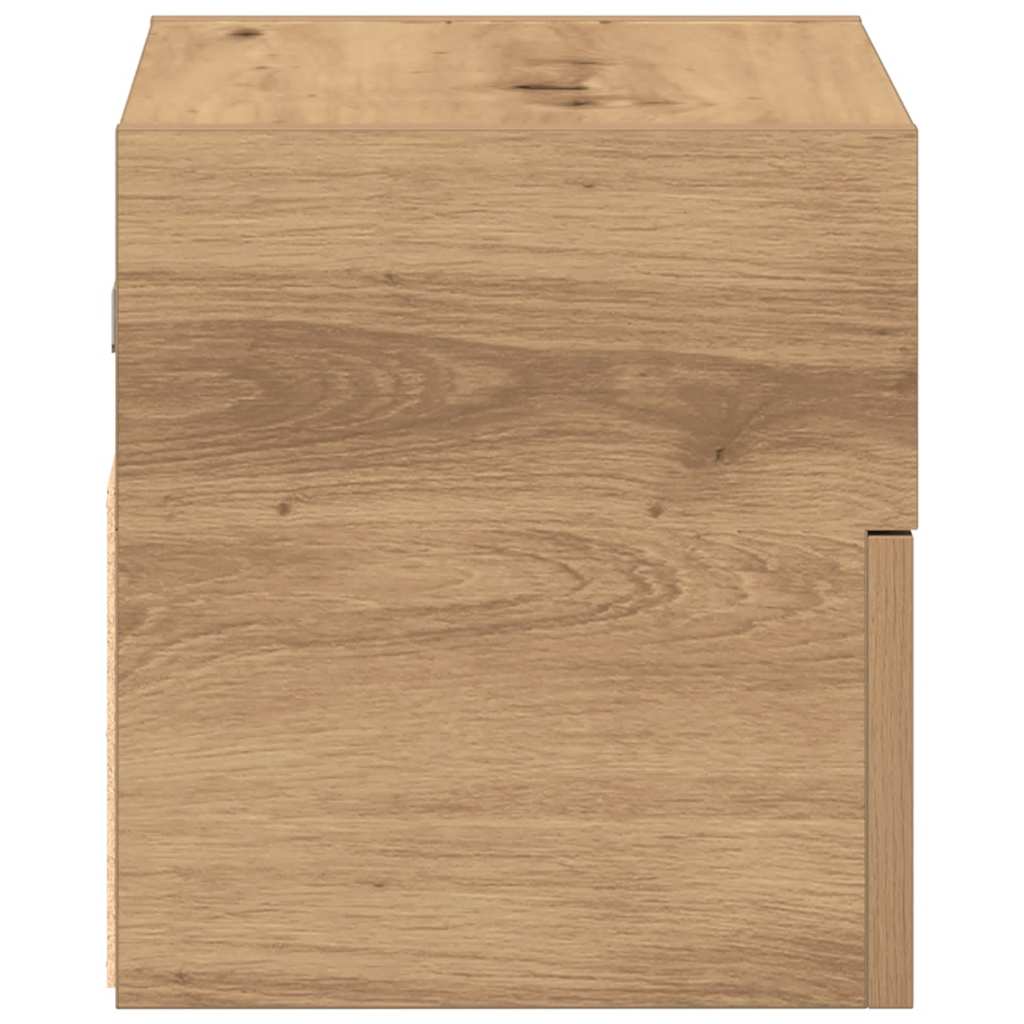 Comodino a Muro Rovere Artigianale 45x26x28,5 cm