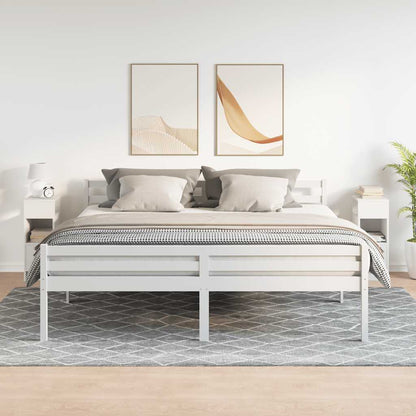 Comodini 2 pz con Cassetto Bianchi 25x31x66 cm