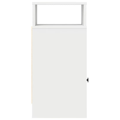 Comodini 2 pz con Cassetto Bianchi 25x31x66 cm