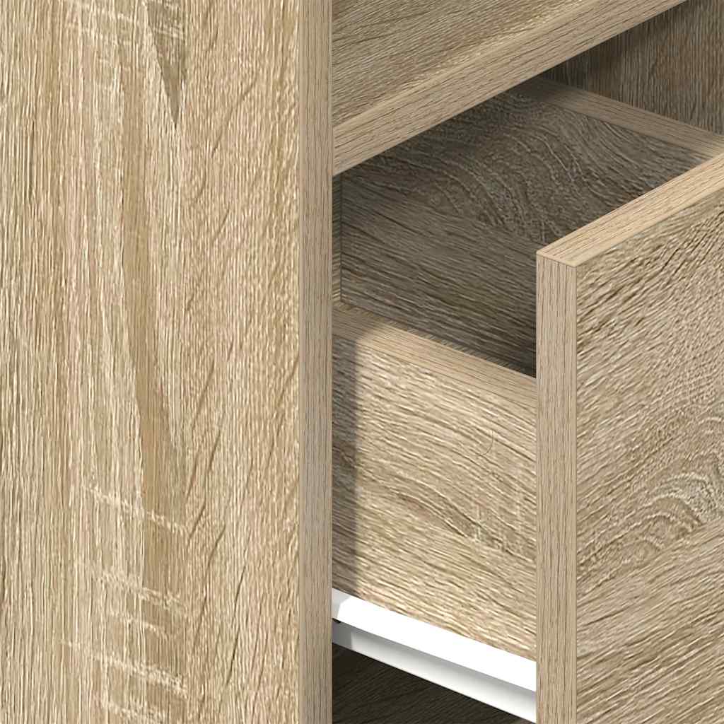 Comodino con Cassetto Rovere Sonoma 25x31x66 cm