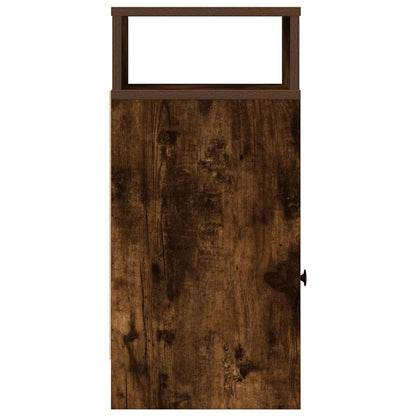 Comodini 2 pz con Cassetto Rovere Fumo 25x31x66 cm