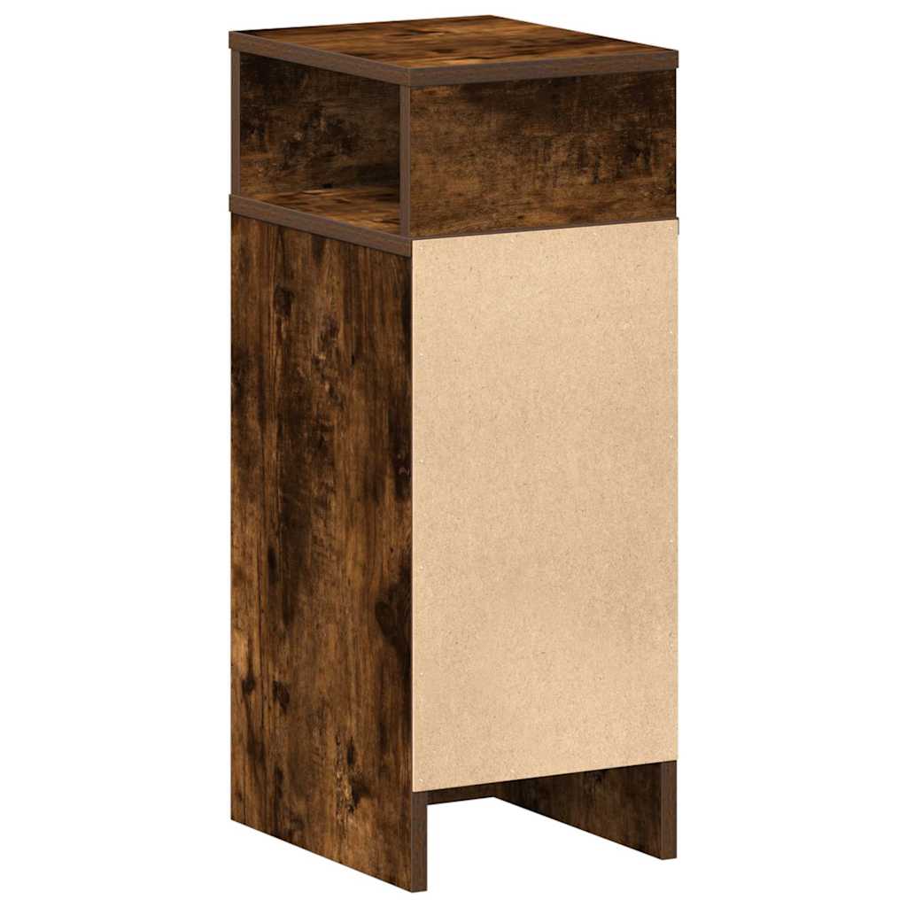 Comodini 2 pz con Cassetto Rovere Fumo 25x31x66 cm