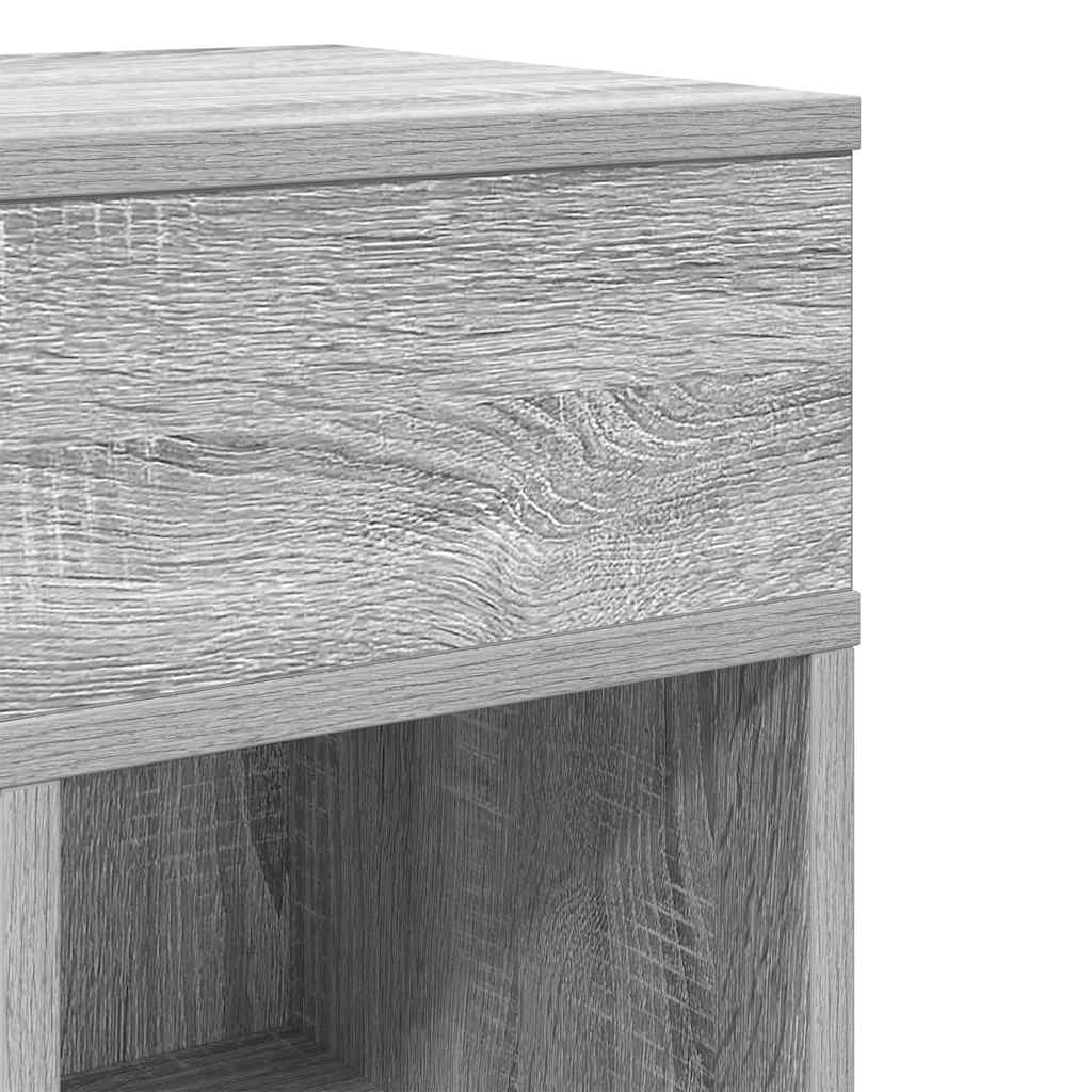 Comodino con Cassetto Grigio Sonoma 25x31x66 cm