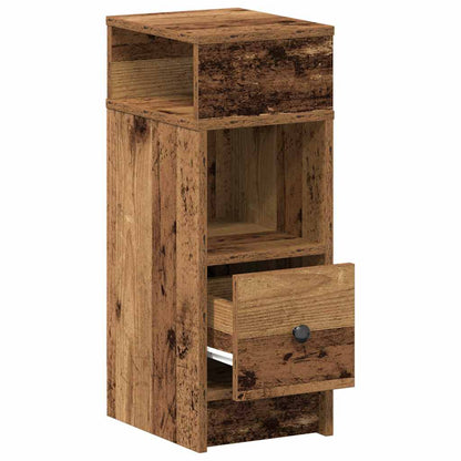 Comodino con Cassetto Legno Antico 25x31x66 cm