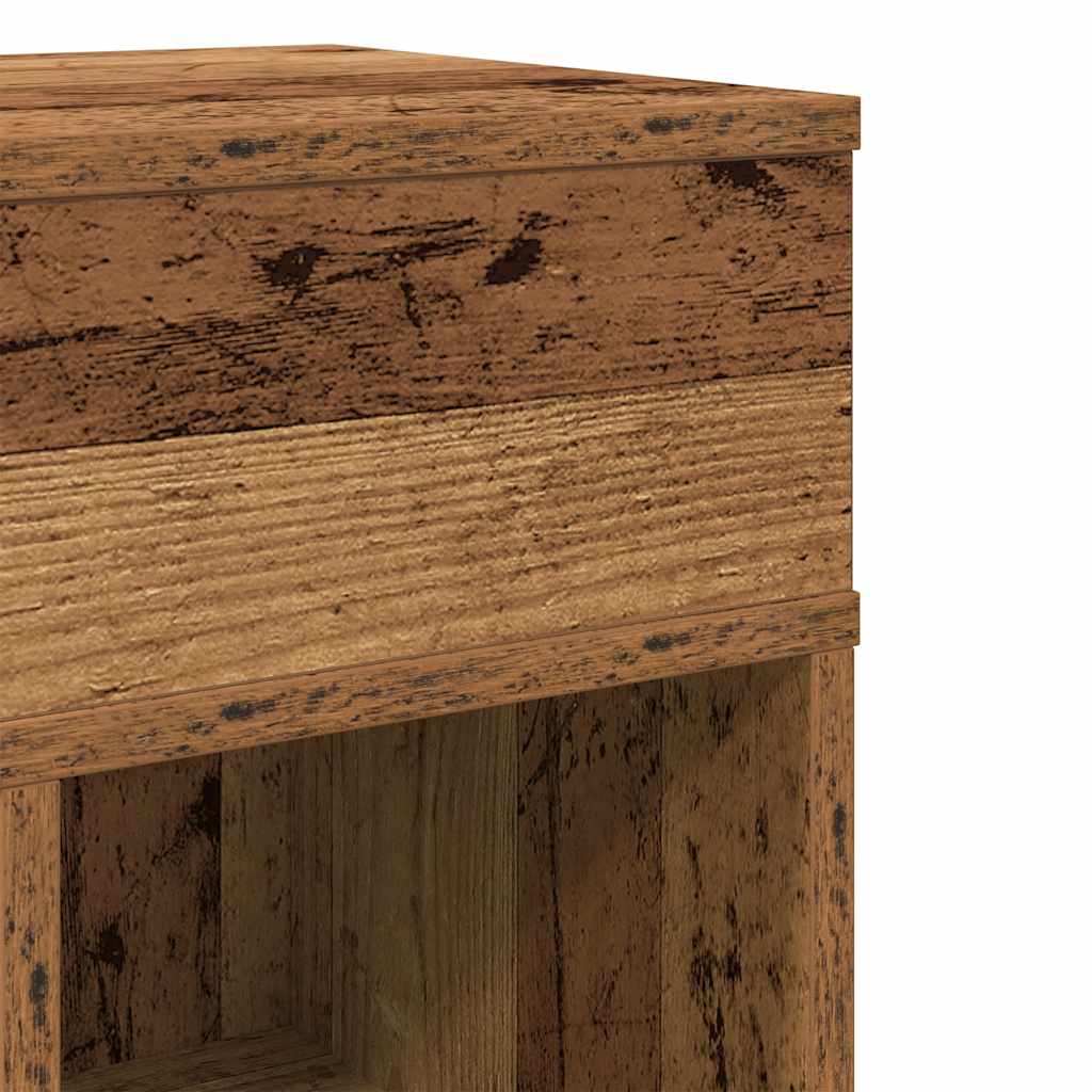 Comodino con Cassetto Legno Antico 25x31x66 cm