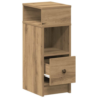 Comodino con Cassetto Rovere Artigianale 25x31x66 cm