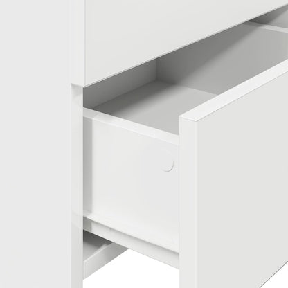 Comodino con 2 Cassetti Bianco 40x36,5x62 cm