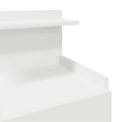 Comodino con 2 Cassetti Bianco 40x36,5x62 cm
