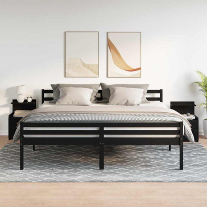 Comodini 2 pz con 2 cassetti neri 40x36,5x62 cm - homemem39