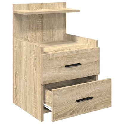 Comodini 2 pz con 2 cassetti Rovere Sonoma 40x36,5x62 cm