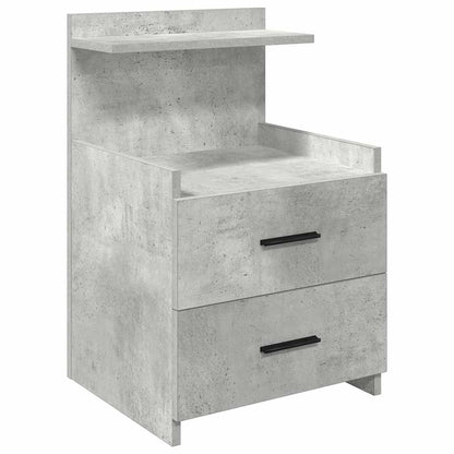 Comodino con 2 cassetti Grigio Cemento 40x36,5x62 cm - homemem39