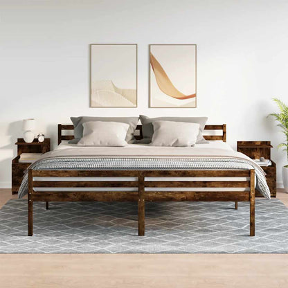 Comodini 2 pz con 2 cassetti Rovere Affumicato 40x36,5x62 cm - homemem39