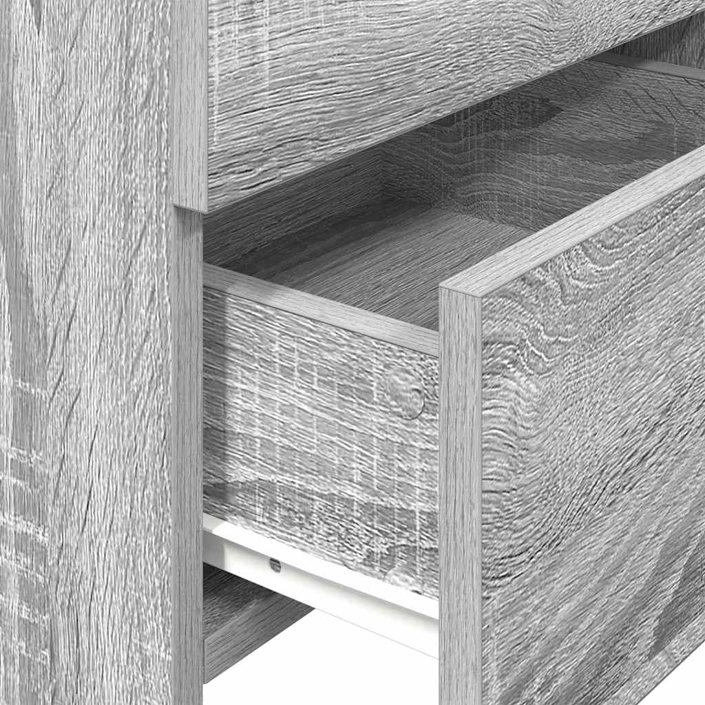 Comodino con 2 cassetti Grigio Sonoma 40x36,5x62 cm