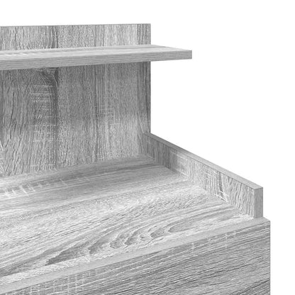 Comodino con 2 cassetti Grigio Sonoma 40x36,5x62 cm