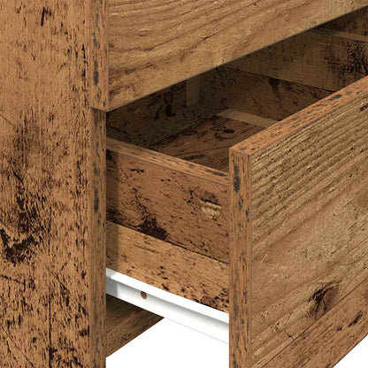 Comodini 2 pz con 2 cassetti in legno vecchio 40x36,5x62 cm