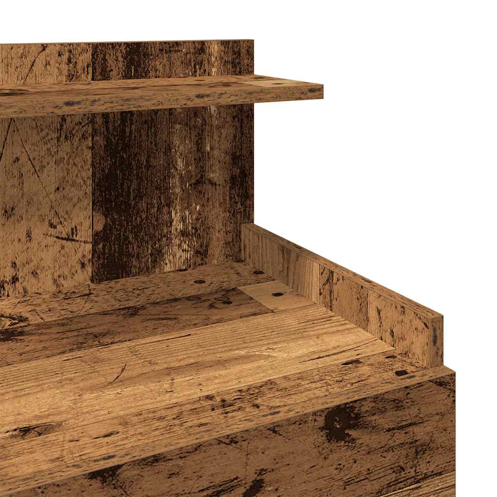 Comodini 2 pz con 2 cassetti in legno vecchio 40x36,5x62 cm