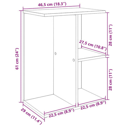 Comodini 2 pz Rovere Sonoma 46,5x29x61 cm in Legno Multistrato
