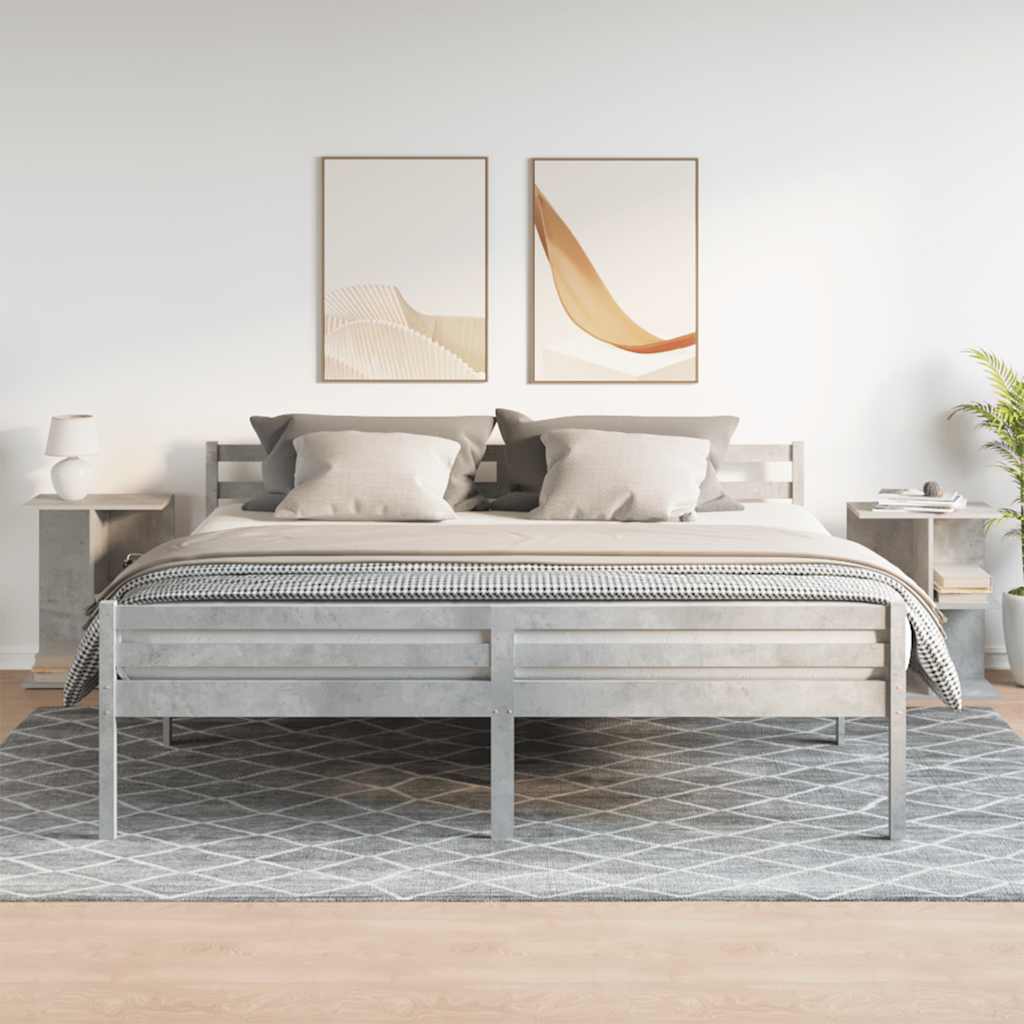 Comodini 2 pz Grigio Cemento 46,5x29x61 cm in Legno Multistrato - homemem39
