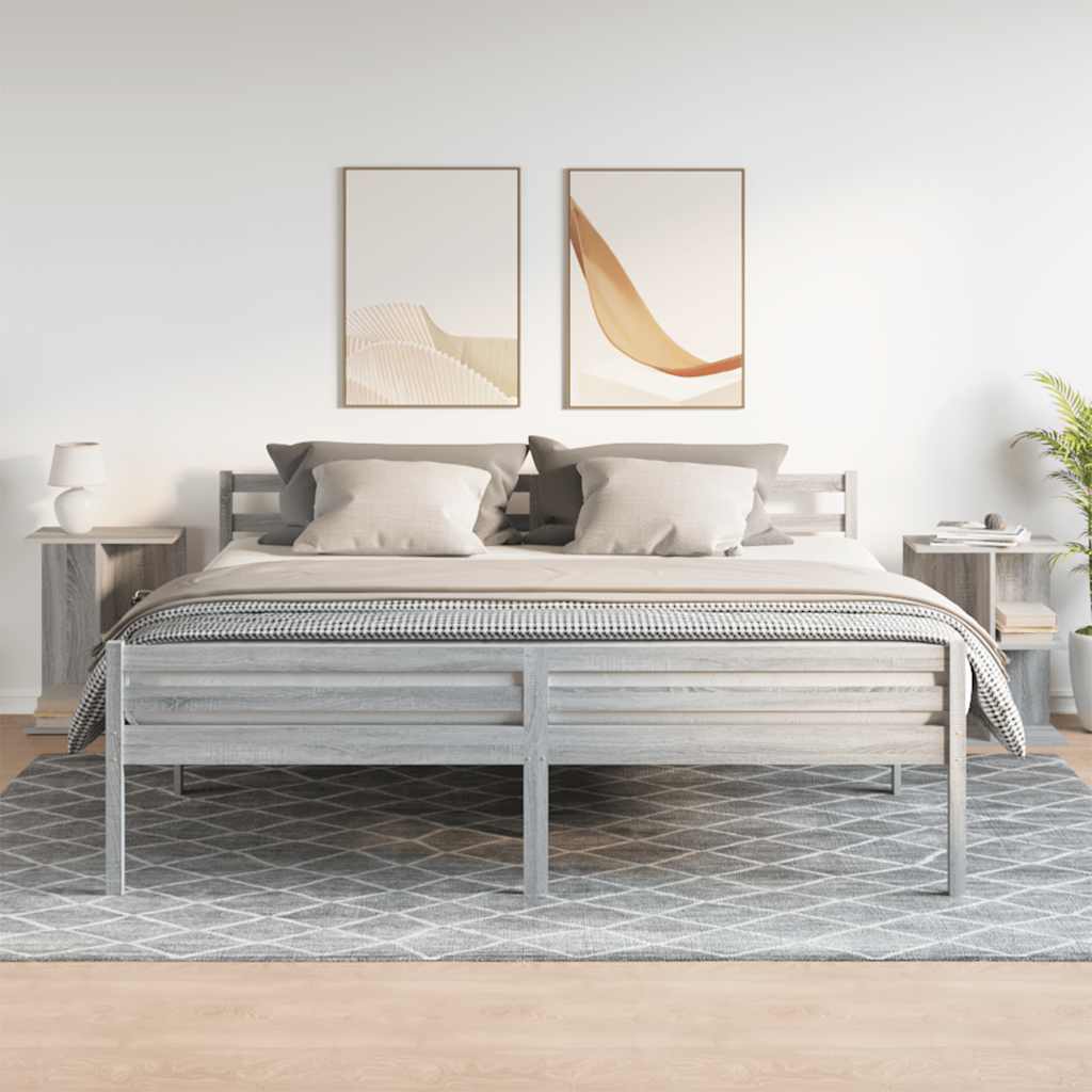 Comodini 2 pz Grigio Sonoma 46,5x29x61 cm in Legno Multistrato - homemem39