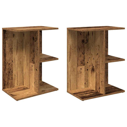Comodini 2 pz Legno Antico 46,5x29x61 cm in Legno Multistrato - homemem39