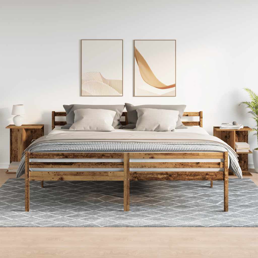 Comodini 2 pz Legno Antico 46,5x29x61 cm in Legno Multistrato - homemem39