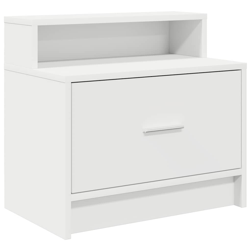 Comodino con Cassetto Bianco 51x31x47 cm - homemem39