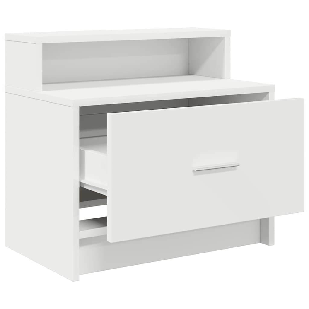 Comodino con Cassetto Bianco 51x31x47 cm - homemem39
