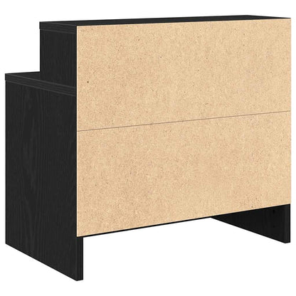Comodini con Cassetto 2 pz Rovere Nero 51x31x47 cm - homemem39