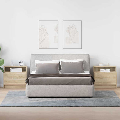Comodini con Cassetto 2 pz Rovere Sonoma 51x31x47 cm - homemem39
