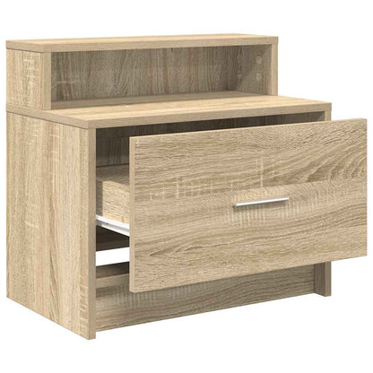 Comodini con Cassetto 2 pz Rovere Sonoma 51x31x47 cm - homemem39