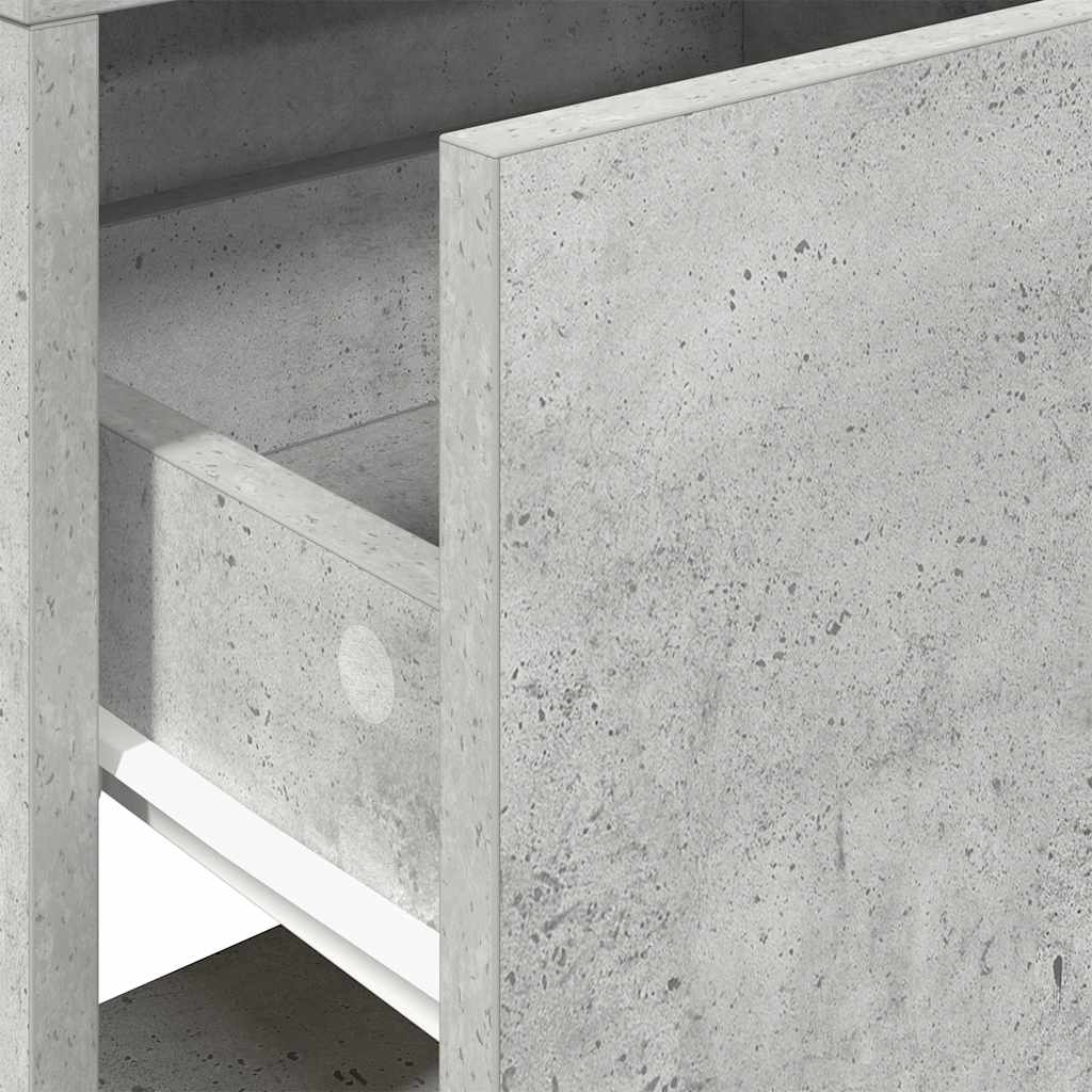 Comodino con Cassetto Grigio Cemento 51x31x47 cm - homemem39