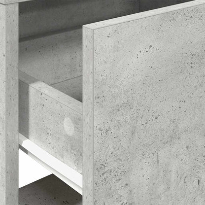 Comodini con Cassetto 2 pz Grigio Cemento 51x31x47 cm - homemem39