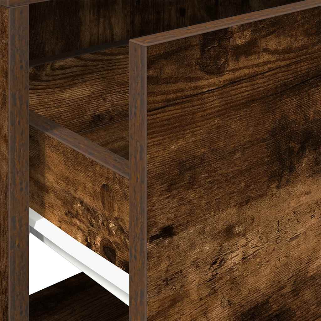 Comodino con Cassetto Rovere Fumo 51x31x47 cm - homemem39