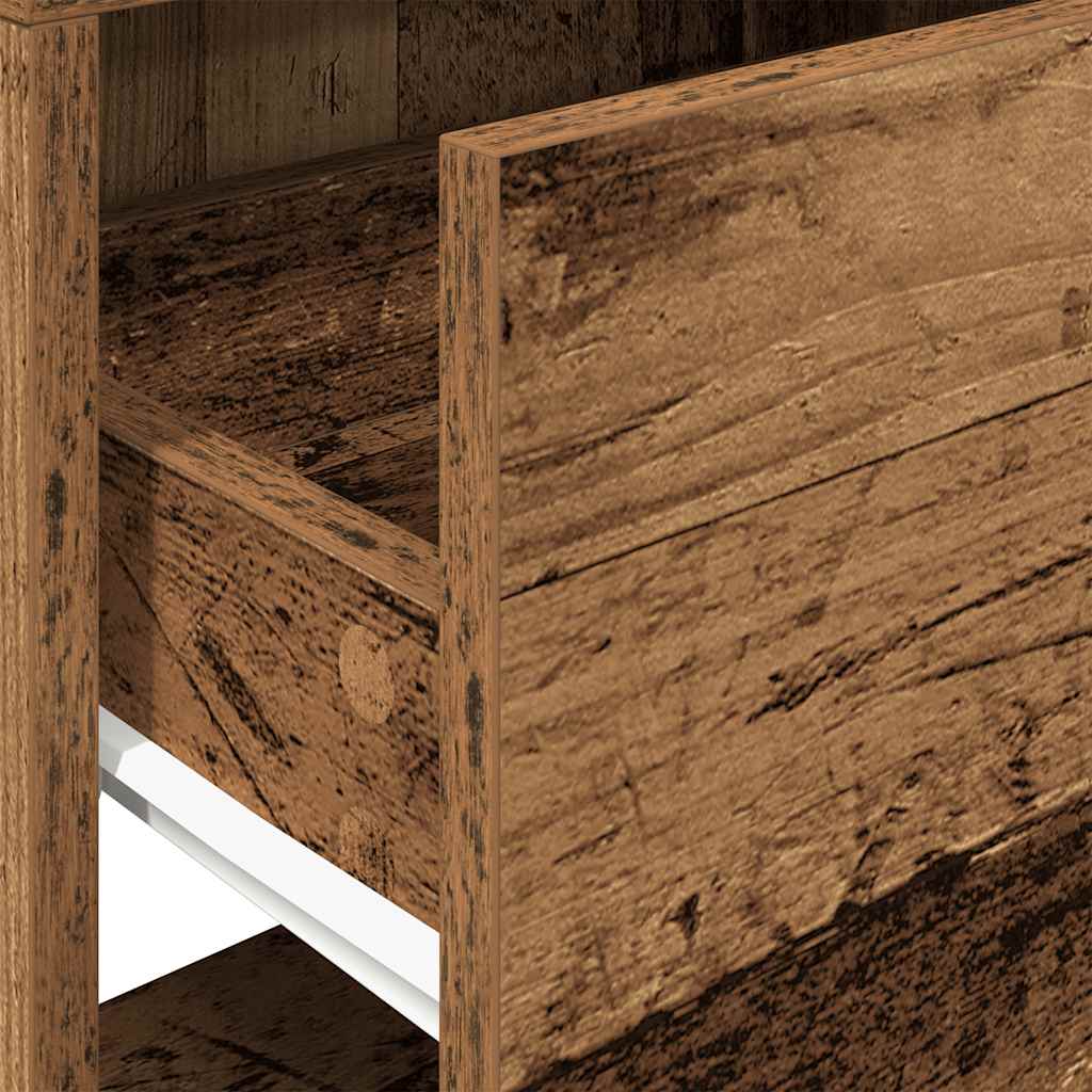 Comodini con Cassetto 2 pz in Legno Antico 51x31x47 cm - homemem39