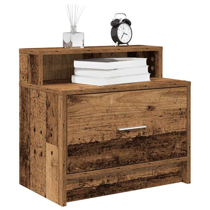 Comodini con Cassetto 2 pz in Legno Antico 51x31x47 cm - homemem39