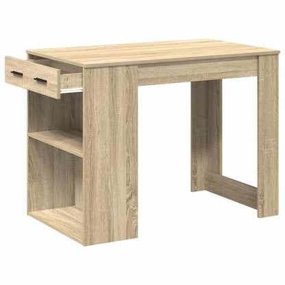 Scrivania con Cassetto Ripiano Rovere Sonoma Legno Multistrato | homemem39