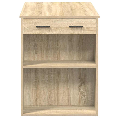 Scrivania con Cassetto Ripiano Rovere Sonoma Legno Multistrato | homemem39