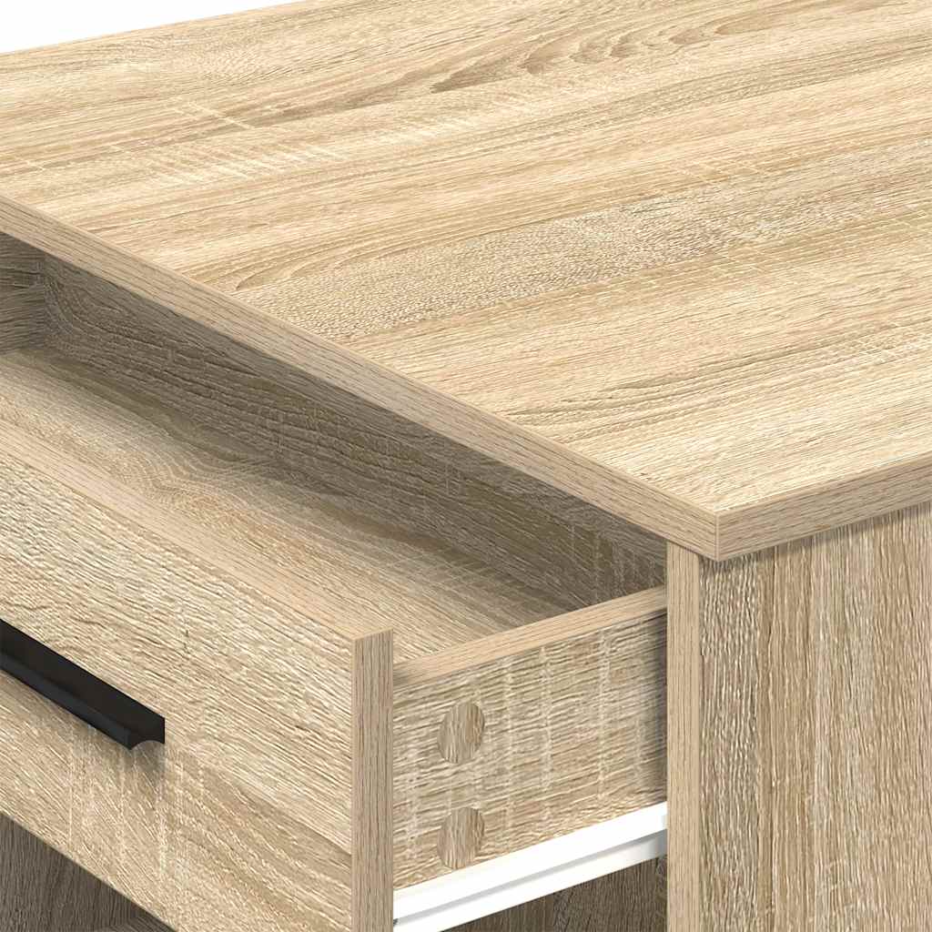 Scrivania con Cassetto Ripiano Rovere Sonoma Legno Multistrato | homemem39