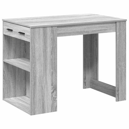 Scrivania con Cassetto Ripiano Grigio Sonoma Legno Multistrato | homemem39