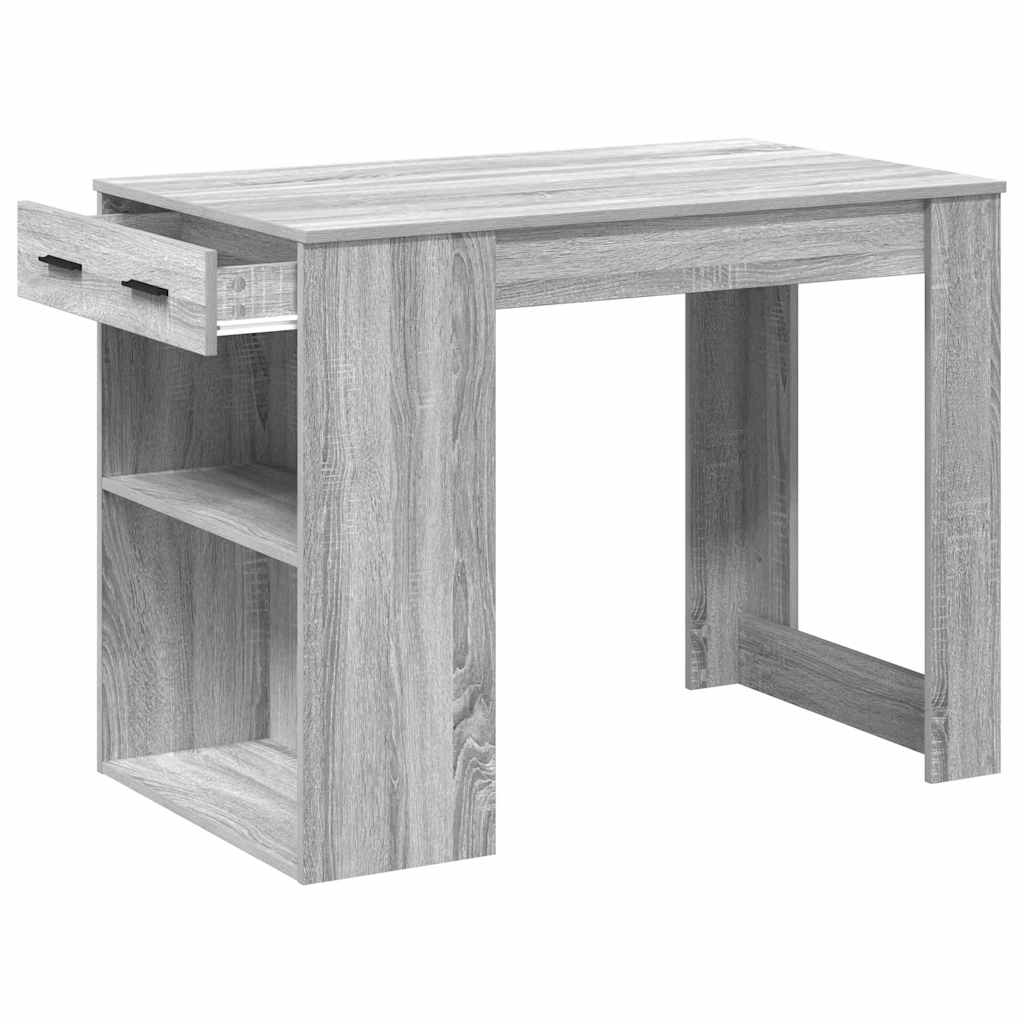 Scrivania con Cassetto Ripiano Grigio Sonoma Legno Multistrato | homemem39